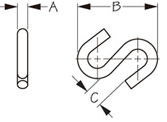 Sea Dog S Hook Dimensions